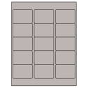 2.5625" x 1.8125" Gray Rectangular Sheet Labels