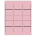 2.5625" x 1.8125" Pastel Pink Rectangular Sheet Labels