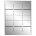 2.5625" x 1.8125" Silver Foil Rectangular Sheet Labels