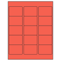 2.5625" x 1.8125" Red Rectangular Sheet Labels