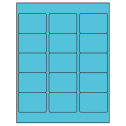 2.5625" x 1.8125" Turquoise Rectangular Sheet Labels