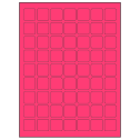 1" x 1" Fluorescent Pink Square Sheet Labels