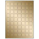 1" x 1" Gold Foil Square Sheet Labels