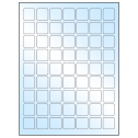 1" x 1" White Premium High Gloss Square Sheet Labels
