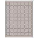 1" x 1" Gray Square Sheet Labels
