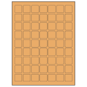 1" x 1" Pastel Orange Square Sheet Labels