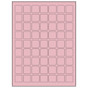 1" x 1" Pastel Pink Square Sheet Labels