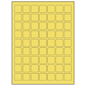 1" x 1" Pastel Yellow Square Sheet Labels