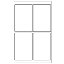 4" x 6" White Rectangular Sheet Labels