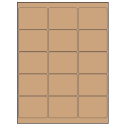 2.6875" x 2" Brown Kraft Rectangular Sheet Labels