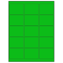 2.6875" x 2" Fluorescent Green Rectangular Sheet Labels