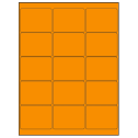 2.6875" x 2" Fluorescent Orange Rectangular Sheet Labels