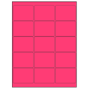 2.6875" x 2" Fluorescent Pink Rectangular Sheet Labels