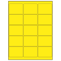 2.6875" x 2" Fluorescent Yellow Rectangular Sheet Labels