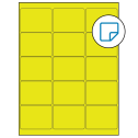 2.6875" x 2" Fluorescent Yellow Rectangular Sheet Labels - Removable Adhesive