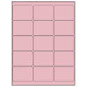 2.6875" x 2" Pastel Pink Rectangular Sheet Labels