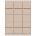2.6875" x 2" Pastel Tan Rectangular Sheet Labels