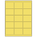 2.6875" x 2" Pastel Yellow Rectangular Sheet Labels