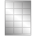 2.6875" x 2" Silver Foil Rectangular Sheet Labels