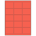2.6875" x 2" Red Rectangular Sheet Labels