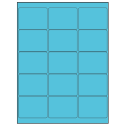 2.6875" x 2" Turquoise Rectangular Sheet Labels