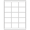 2.6875" x 2" White Vinyl Drum Rectangular Sheet Labels