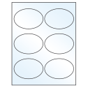 3.875" x 2.6875" Crystal Clear Oval Sheet Labels