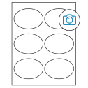 3.875" x 2.6875" Photo Gloss Oval Sheet Labels