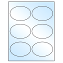 3.875" x 2.6875" White Premium High Gloss Oval Sheet Labels