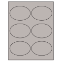 3.875" x 2.6875" Gray Oval Sheet Labels