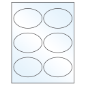 3.875" x 2.6875" White Mid Gloss Oval Sheet Labels