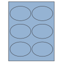 3.875" x 2.6875" Pastel Blue Oval Sheet Labels