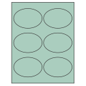 3.875" x 2.6875" Pastel Green Oval Sheet Labels