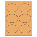 3.875" x 2.6875" Pastel Orange Oval Sheet Labels