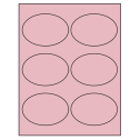 3.875" x 2.6875" Pastel Pink Oval Sheet Labels