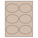 3.875" x 2.6875" Pastel Tan Oval Sheet Labels