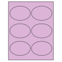 3.875" x 2.6875" Pastel Purple Oval Sheet Labels