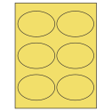 3.875" x 2.6875" Pastel Yellow Oval Sheet Labels