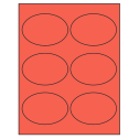 3.875" x 2.6875" Red Oval Sheet Labels
