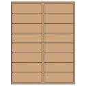 4" x 1.3125" Brown Kraft Rectangular Sheet Labels