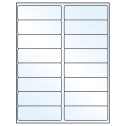 4" x 1.3125" Crystal Clear Rectangular Sheet Labels