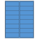 4" x 1.3125" Fluorescent Blue Rectangular Sheet Labels
