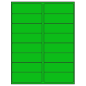 4" x 1.3125" Fluorescent Green Rectangular Sheet Labels