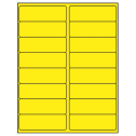 4" x 1.3125" Fluorescent Yellow Rectangular Sheet Labels