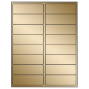 4" x 1.3125" Gold Foil Rectangular Sheet Labels