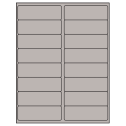 4" x 1.3125" Gray Rectangular Sheet Labels