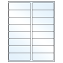 4" x 1.3125" White Mid Gloss Rectangular Sheet Labels