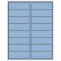 4" x 1.3125" Pastel Blue Rectangular Sheet Labels