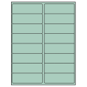 4" x 1.3125" Pastel Green Rectangular Sheet Labels
