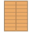 4" x 1.3125" Pastel Orange Rectangular Sheet Labels